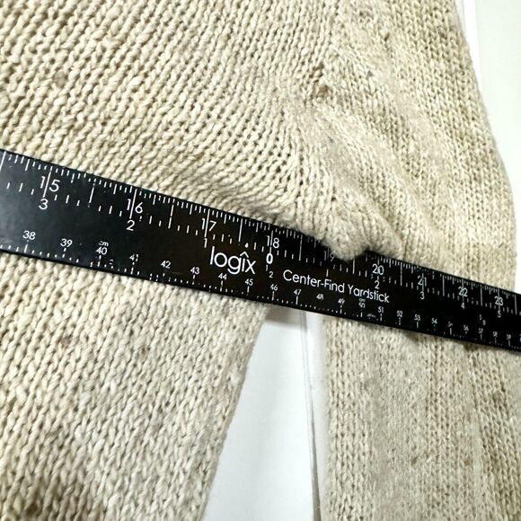 Zara Dress Cable Knit Crewneck Long Sleeve Slit Front Italian yarn Size L - Picture 3 of 4